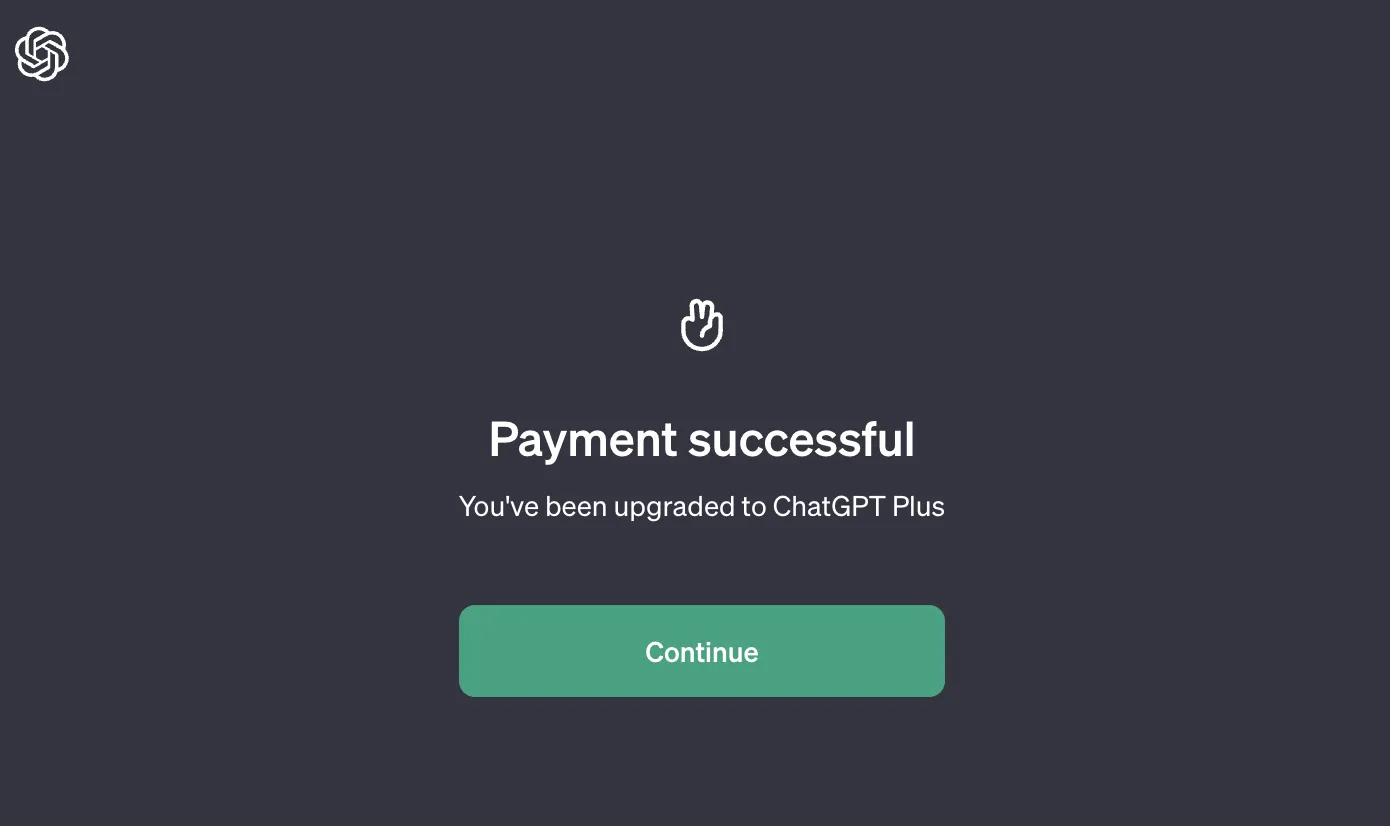 ChatGPT Plus界面示意图