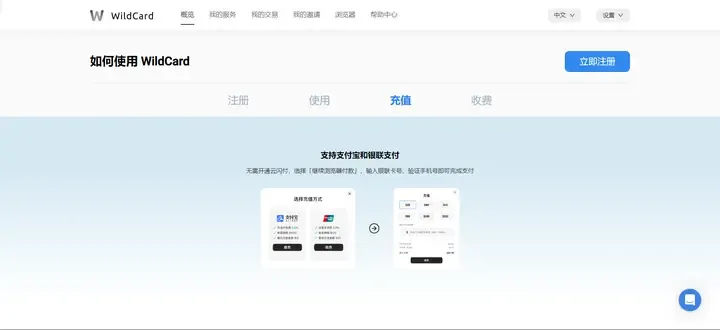 账户充值界面