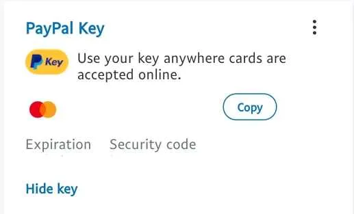 PayPal Key应用界面