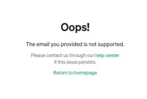 ChatGPT邮箱注册失败解决方案：_The email you provided is not supported_错误解析